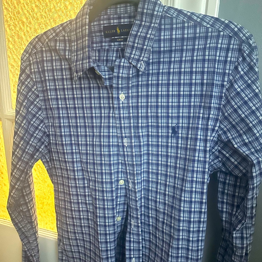Ralph Lauren Blue Plaid Men's Shirt